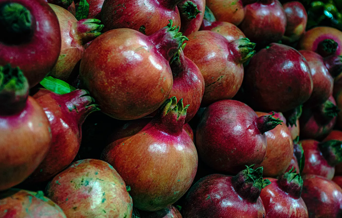 Photo wallpaper fruit, a lot, garnet