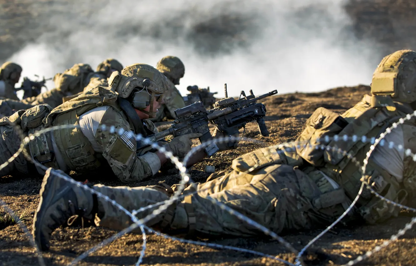 Photo wallpaper weapons, army, soldiers