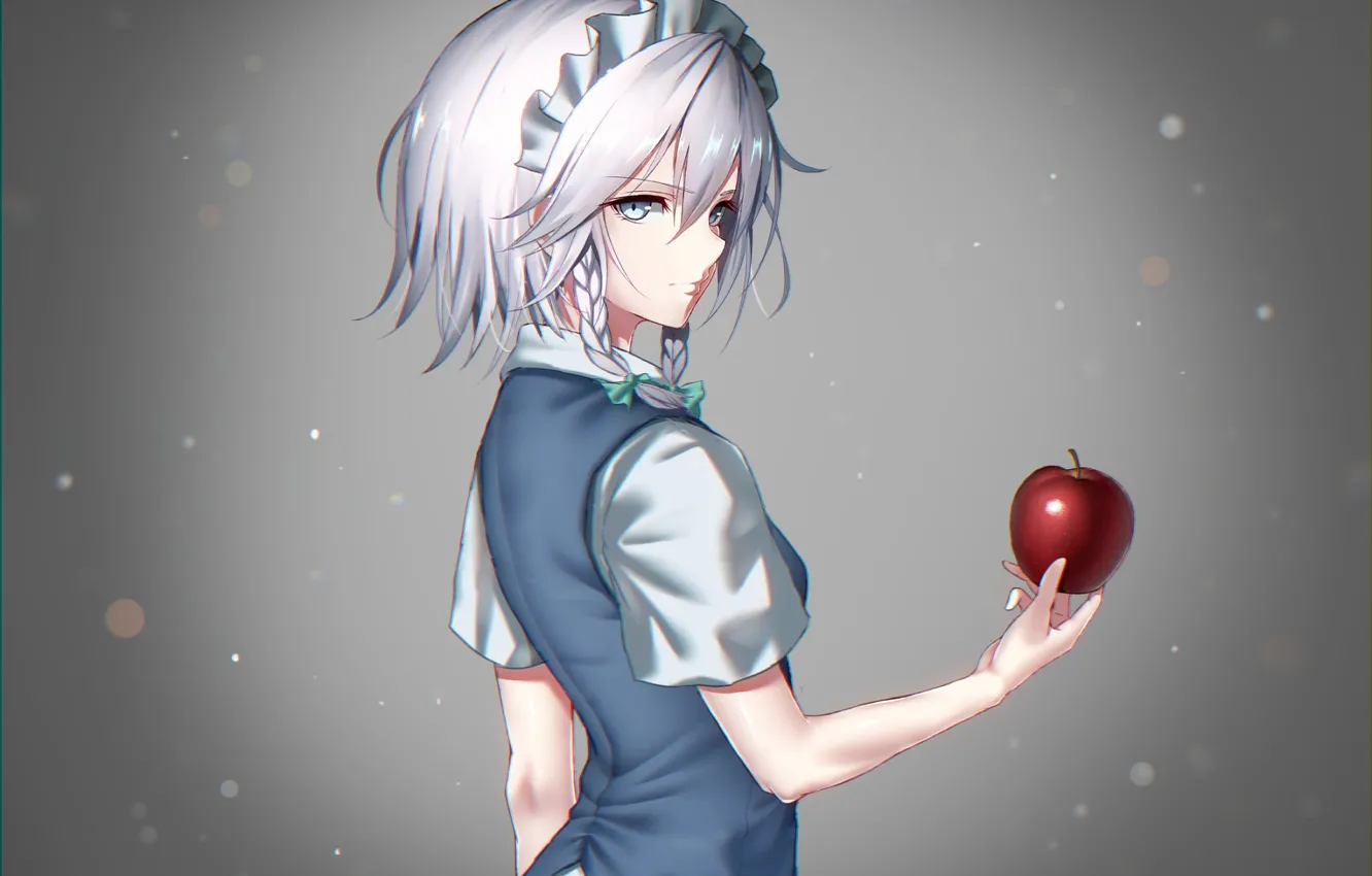 Photo wallpaper girl, apples, Touhou