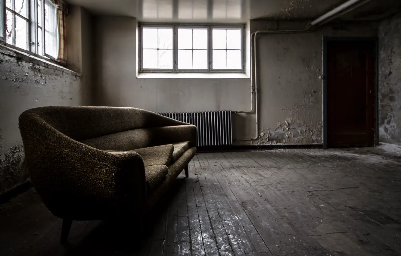 Photo wallpaper room, sofa, window