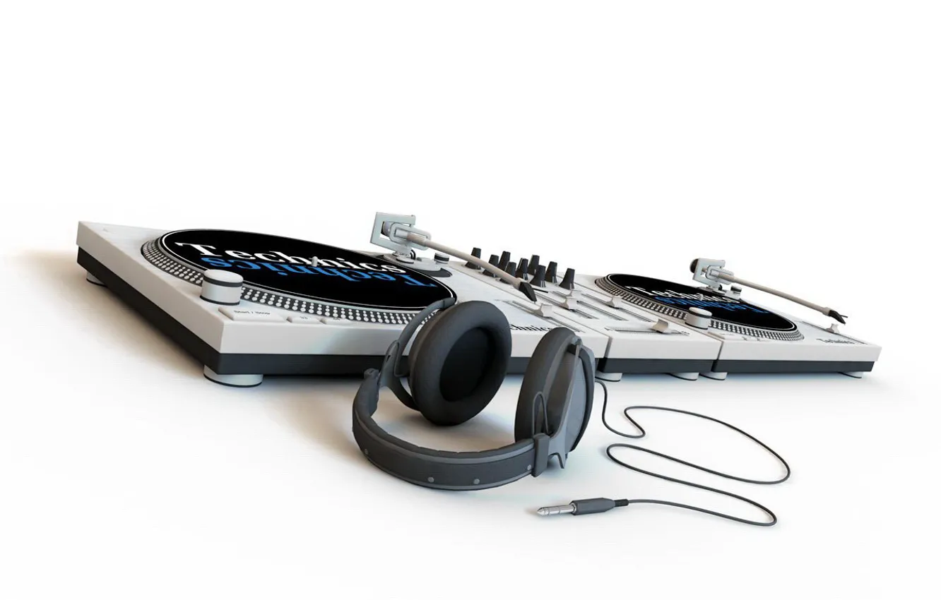 Photo wallpaper Minimalism, DJ, headphones