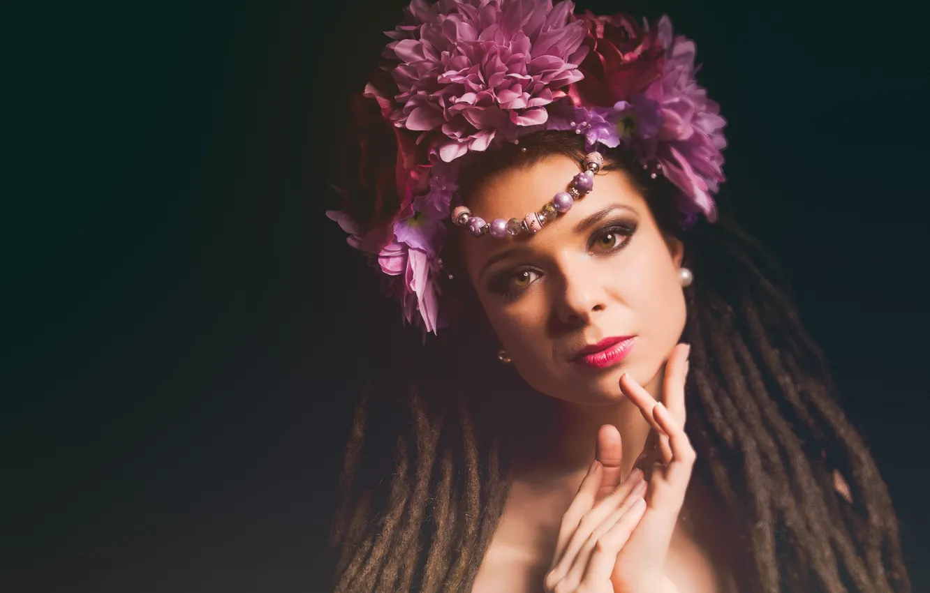 Photo wallpaper hair, Polish model, model Savra