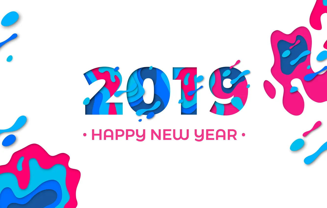 Photo wallpaper figure, graphics, new year, new year, 2019