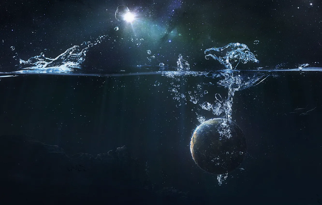 Photo wallpaper stars, planet, galaxy