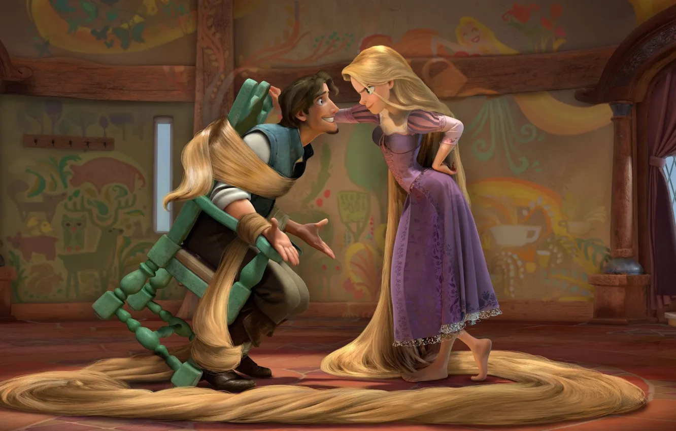 Photo wallpaper Rapunzel, Tangled, Complicated story