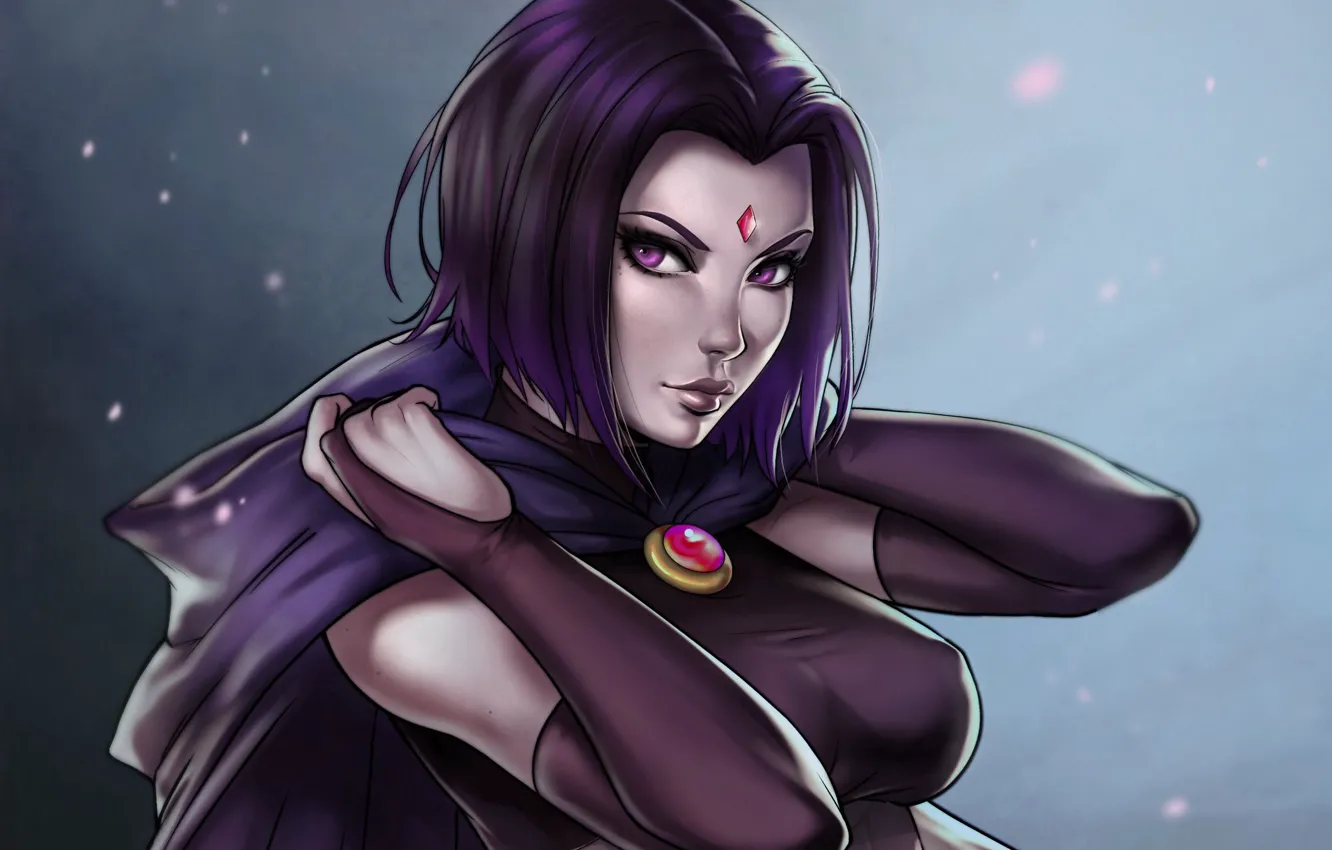 Photo wallpaper crystal, girl, girl, witch, DC Comics, witch, Raven, Raven