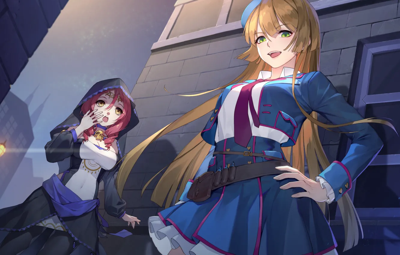 Photo wallpaper girl, two, anime, Romantic Saga of Beauty & Devil