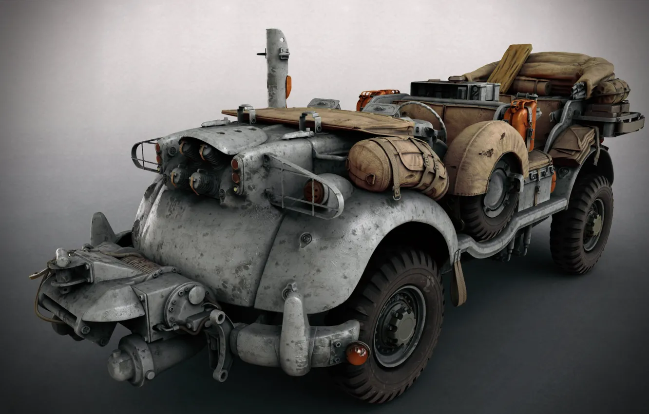 Photo wallpaper transport, equipment, SCI-FI WW2 Jeeps