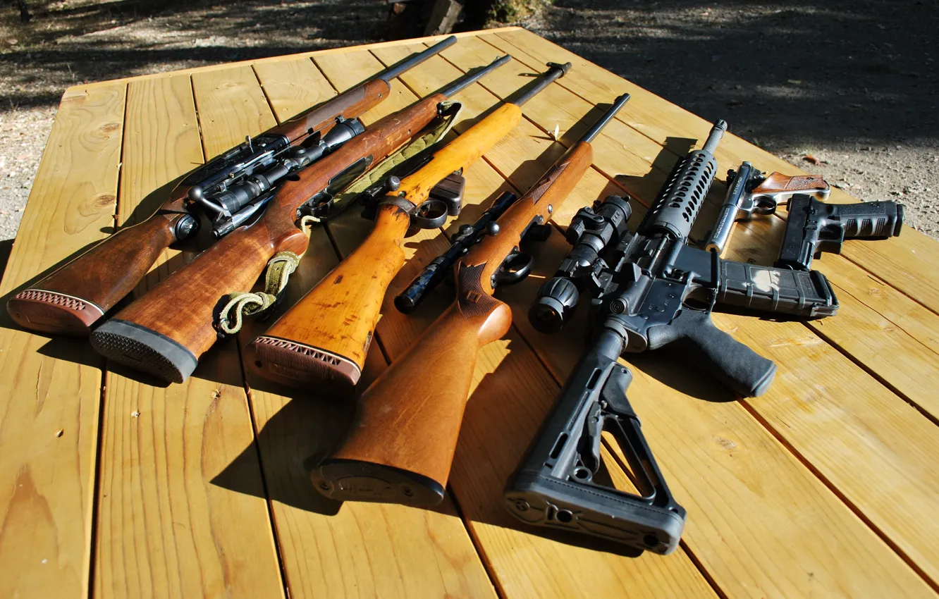 Photo wallpaper gun, weapons, machine, rifle