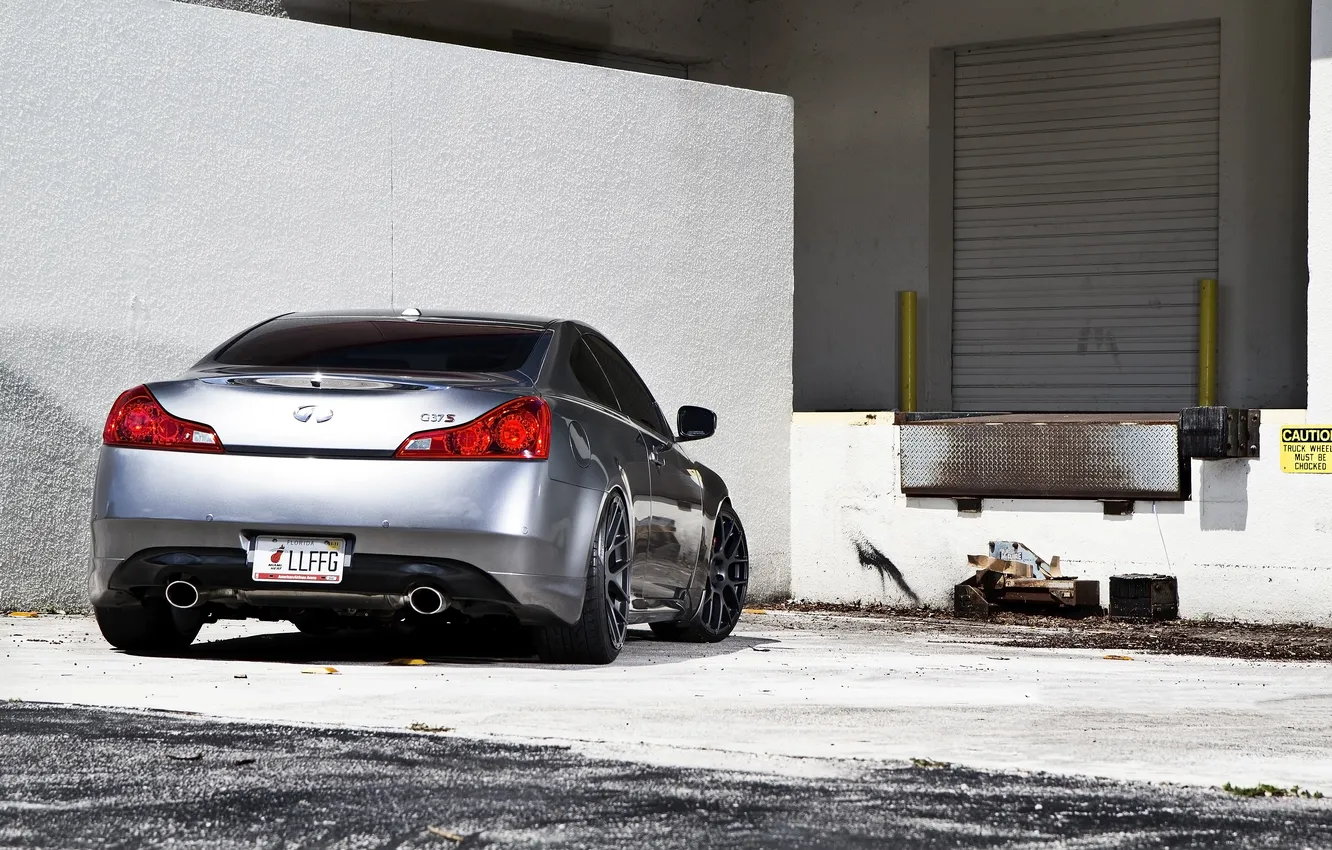 Photo wallpaper silver, Infiniti, infiniti, the rear part, silvery, G-Series, G37 S