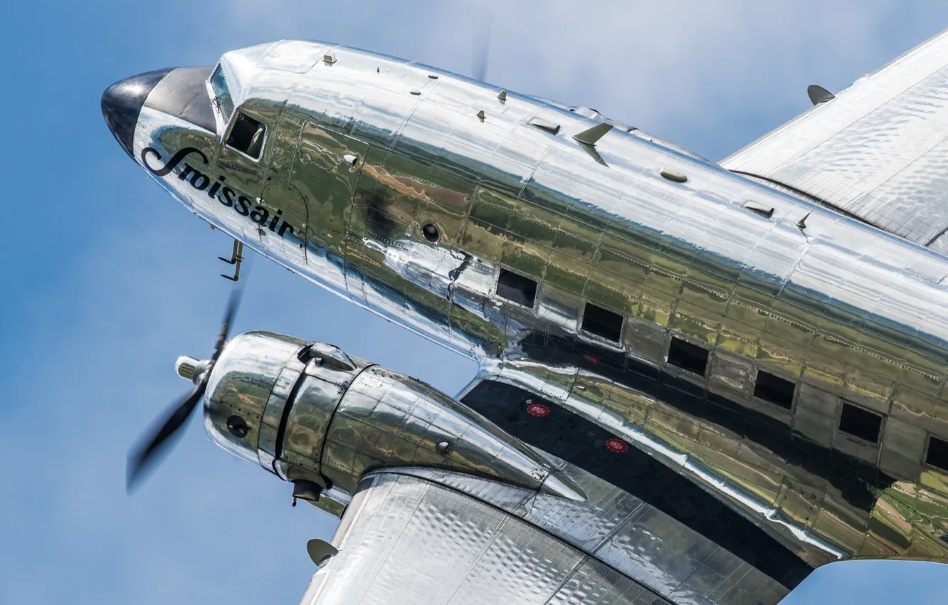 Photo wallpaper flight, the plane, passenger, Douglas DC-3