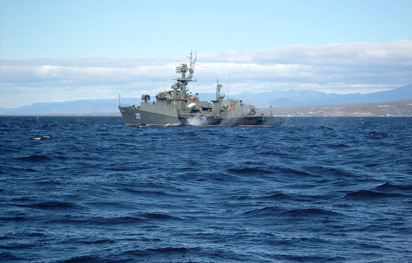 Photo wallpaper ship, Navy, anti-submarine, project 1124m, MPK-82