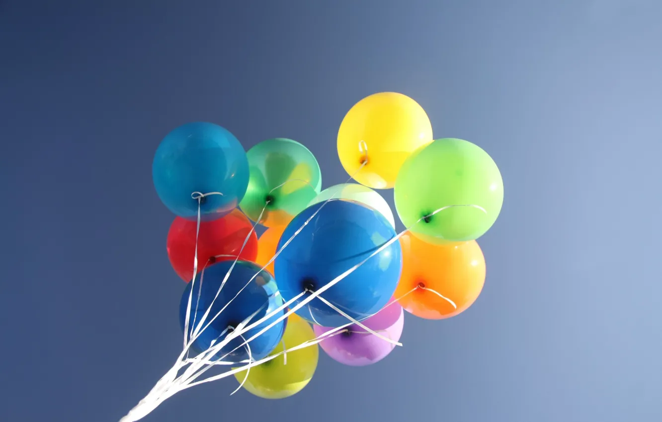 Photo wallpaper the sky, balls, background, mood, widescreen, balls, Wallpaper, colored