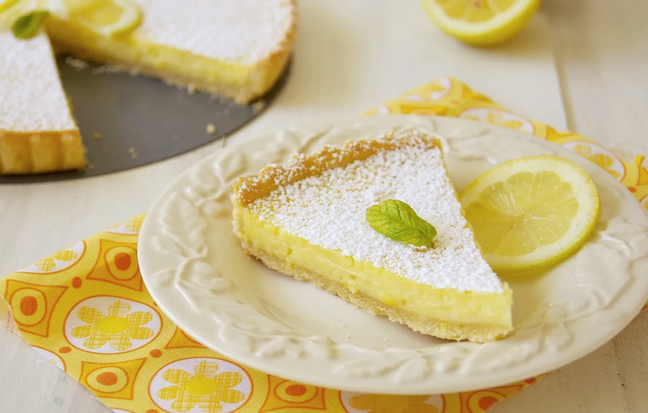Photo wallpaper lemon, pie, dessert