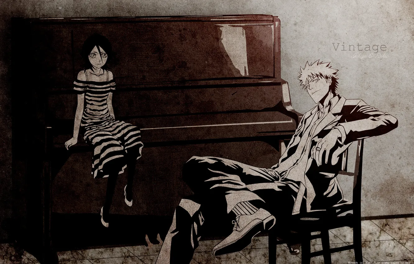 Photo wallpaper piano, Bleach, Ichigo Kurosaki