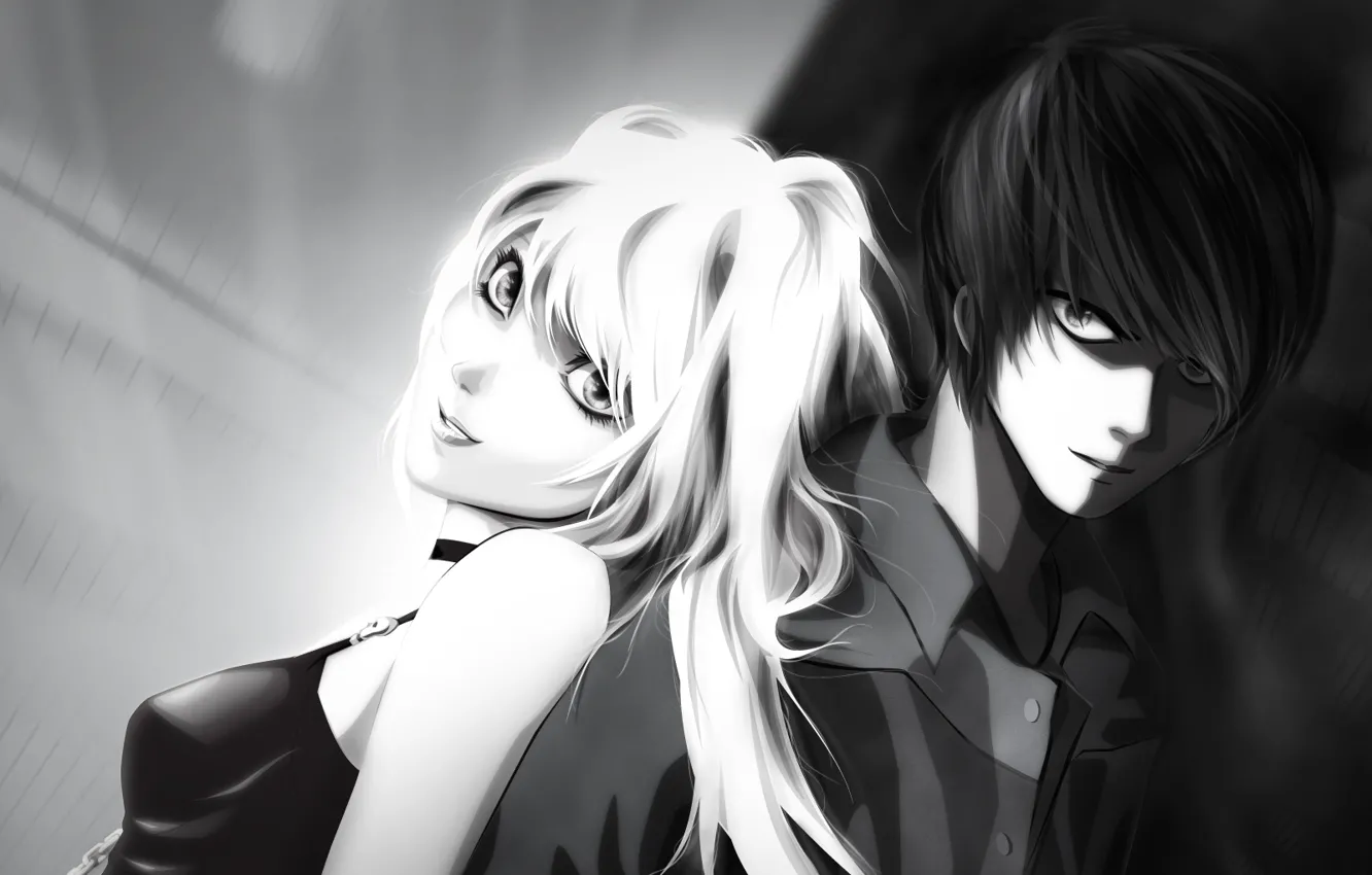 Photo wallpaper girl, guy, death note, death note
