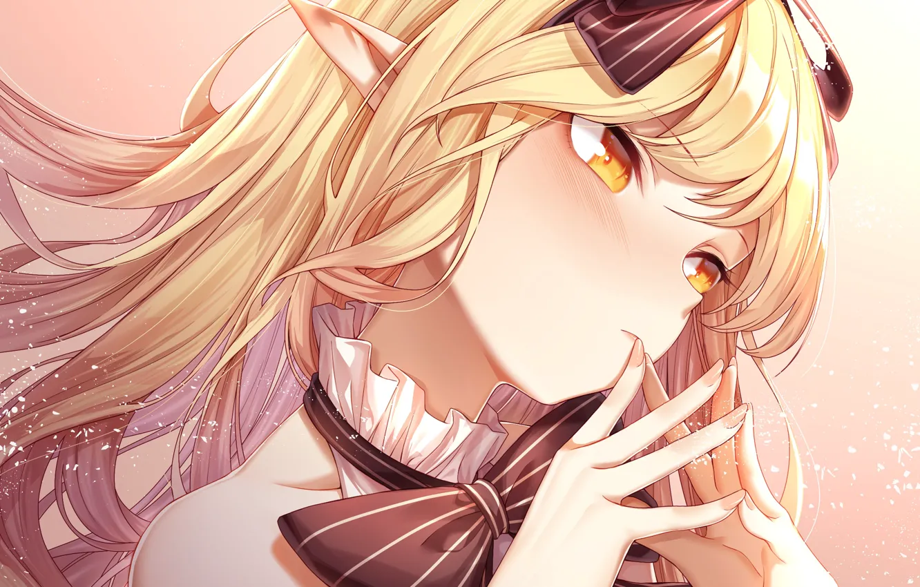 Photo wallpaper look, girl, hands, elf