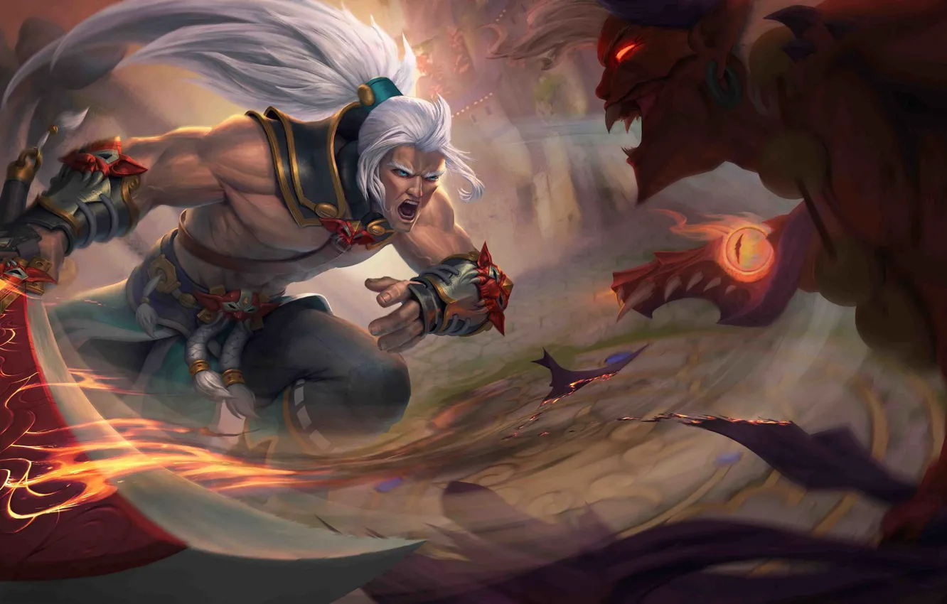 Photo wallpaper the opposition, warrior, Paladins