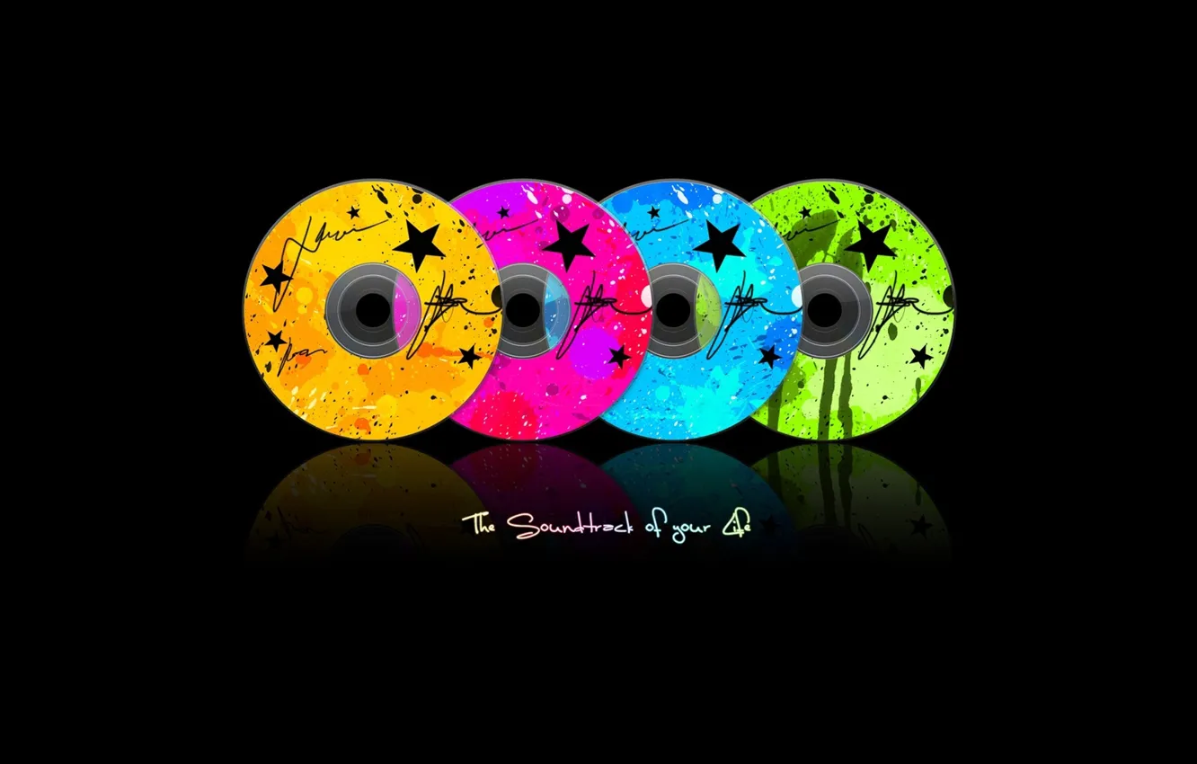 Photo wallpaper music, soundtrack, CD disk, soundtrack