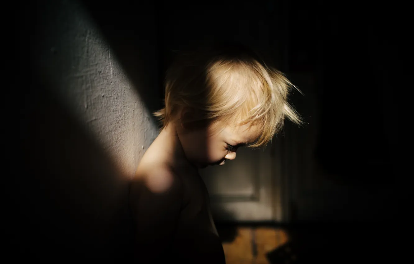 Photo wallpaper light, background, boy