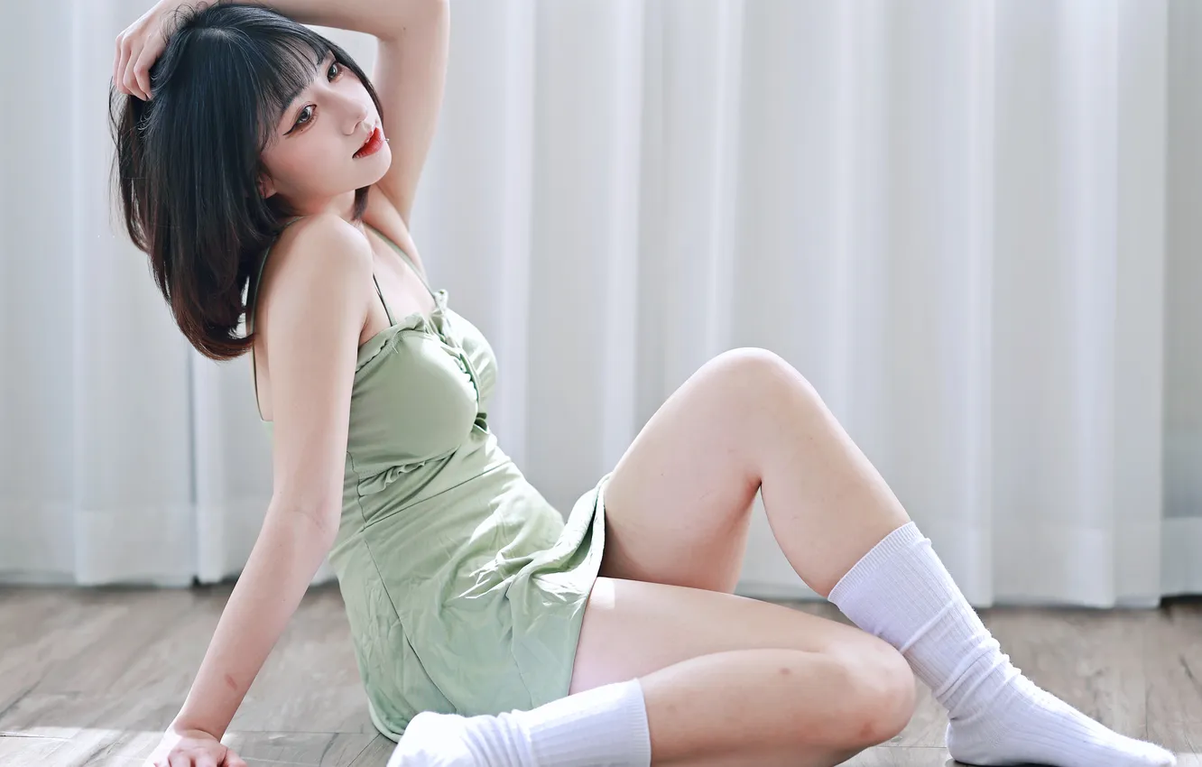 Photo wallpaper girl, pose, Asian