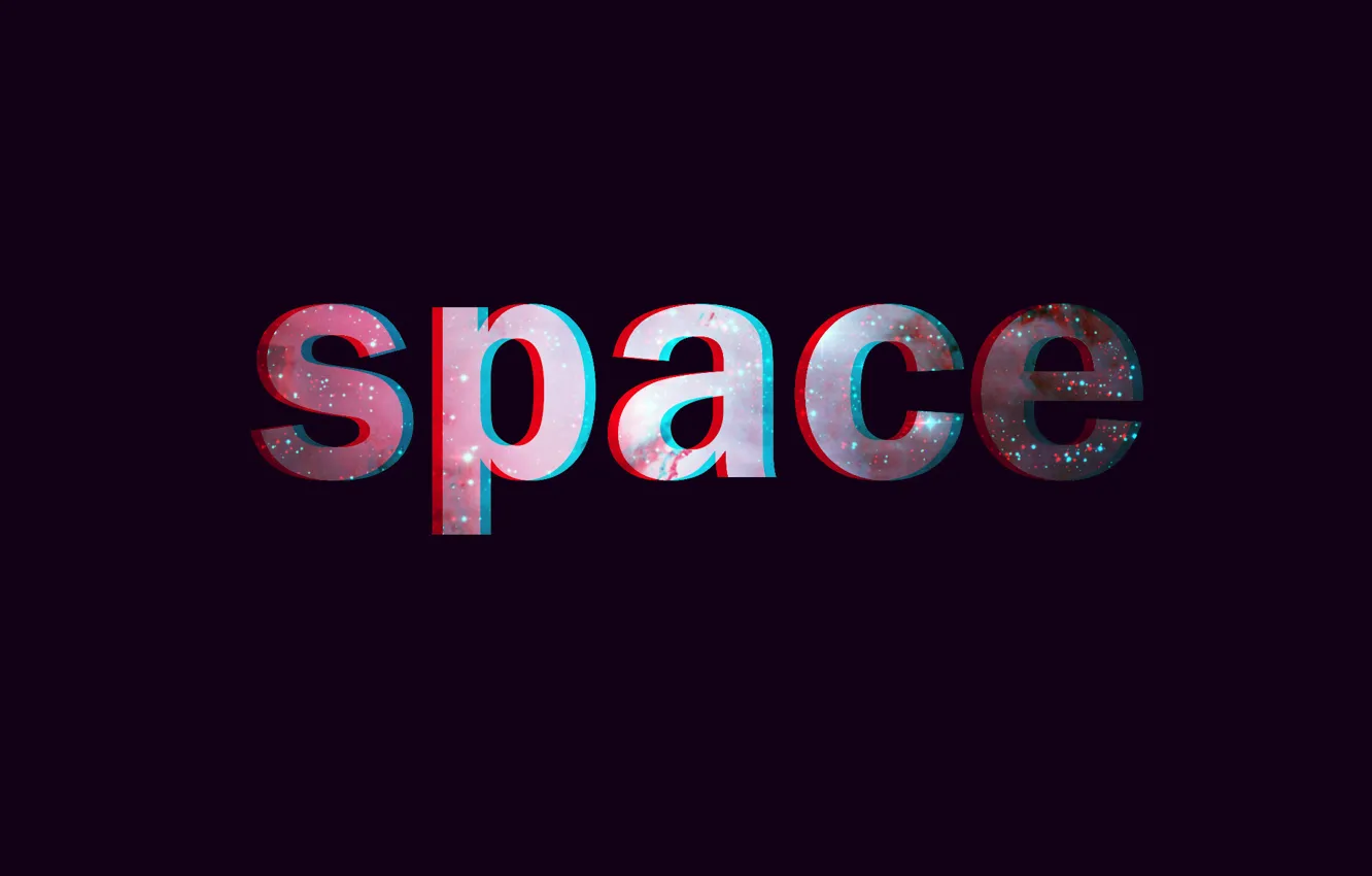 Photo wallpaper space, the inscription, space, font