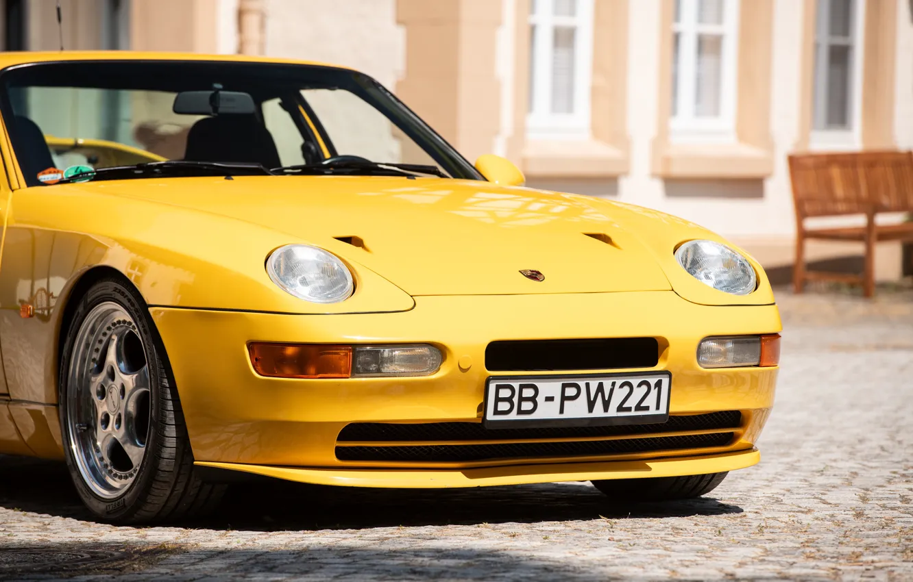 Photo wallpaper Porsche, close-up, front, 968, Porsche 968 Turbo S