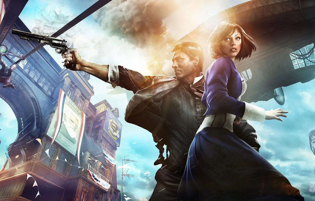 Photo wallpaper gun, games, BioShock Infinite
