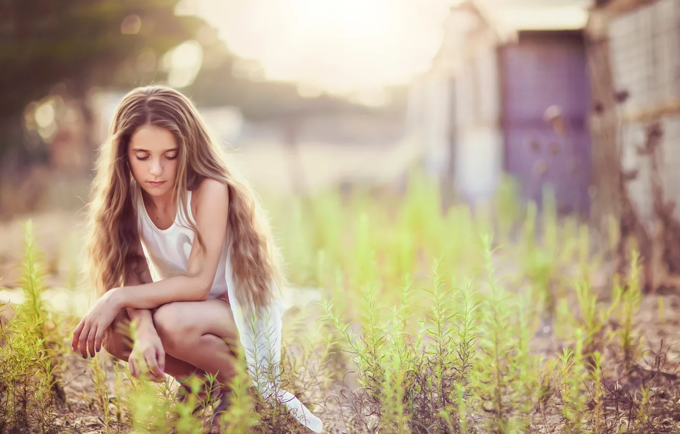 Photo wallpaper hair, girl, bokeh, Lenna, Dina Telhami