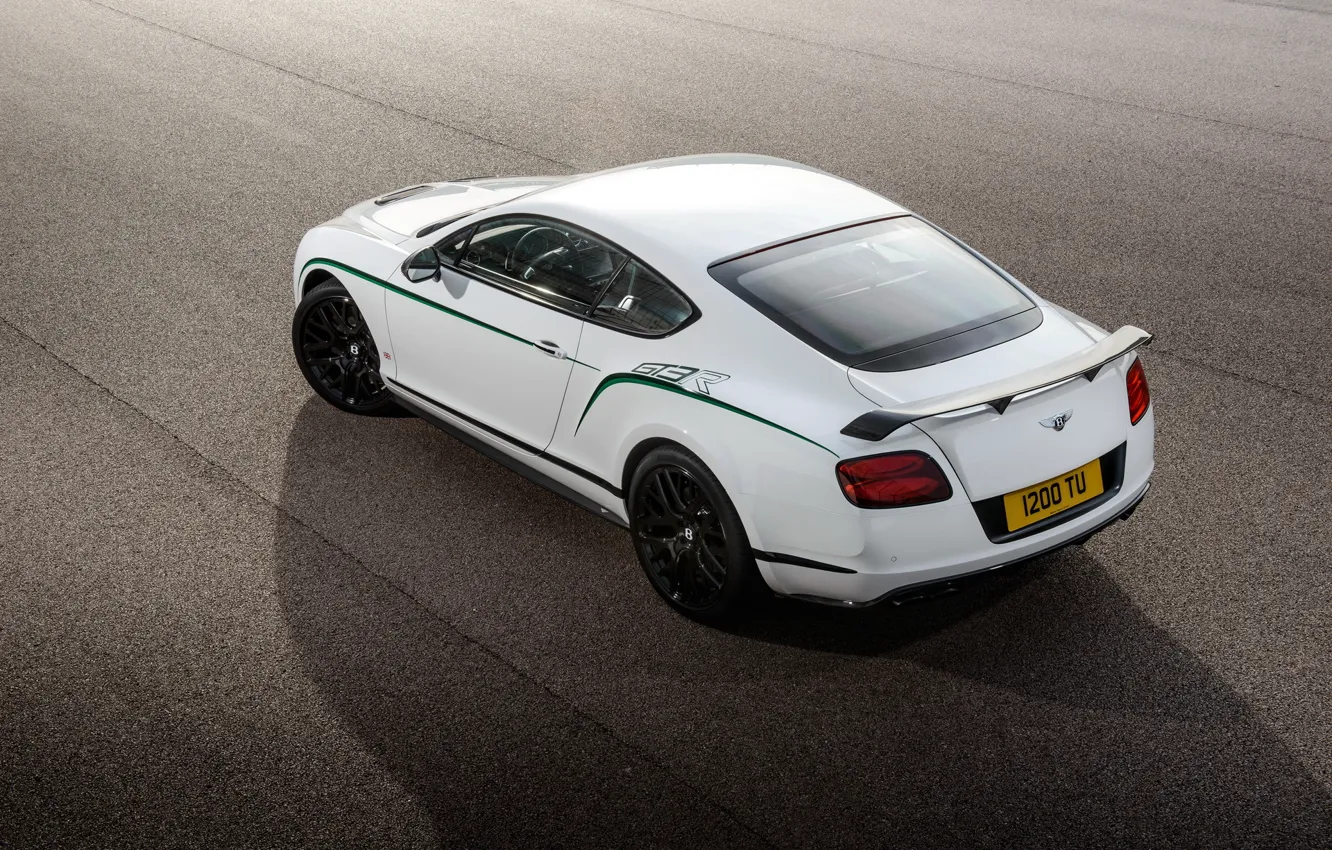 Photo wallpaper white, asphalt, strip, Bentley, Continental, 2014, GT3-R