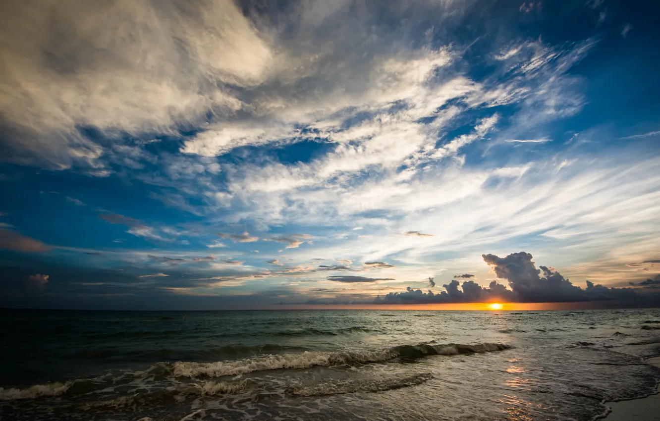 Photo wallpaper beach, the sky, clouds, Madeira