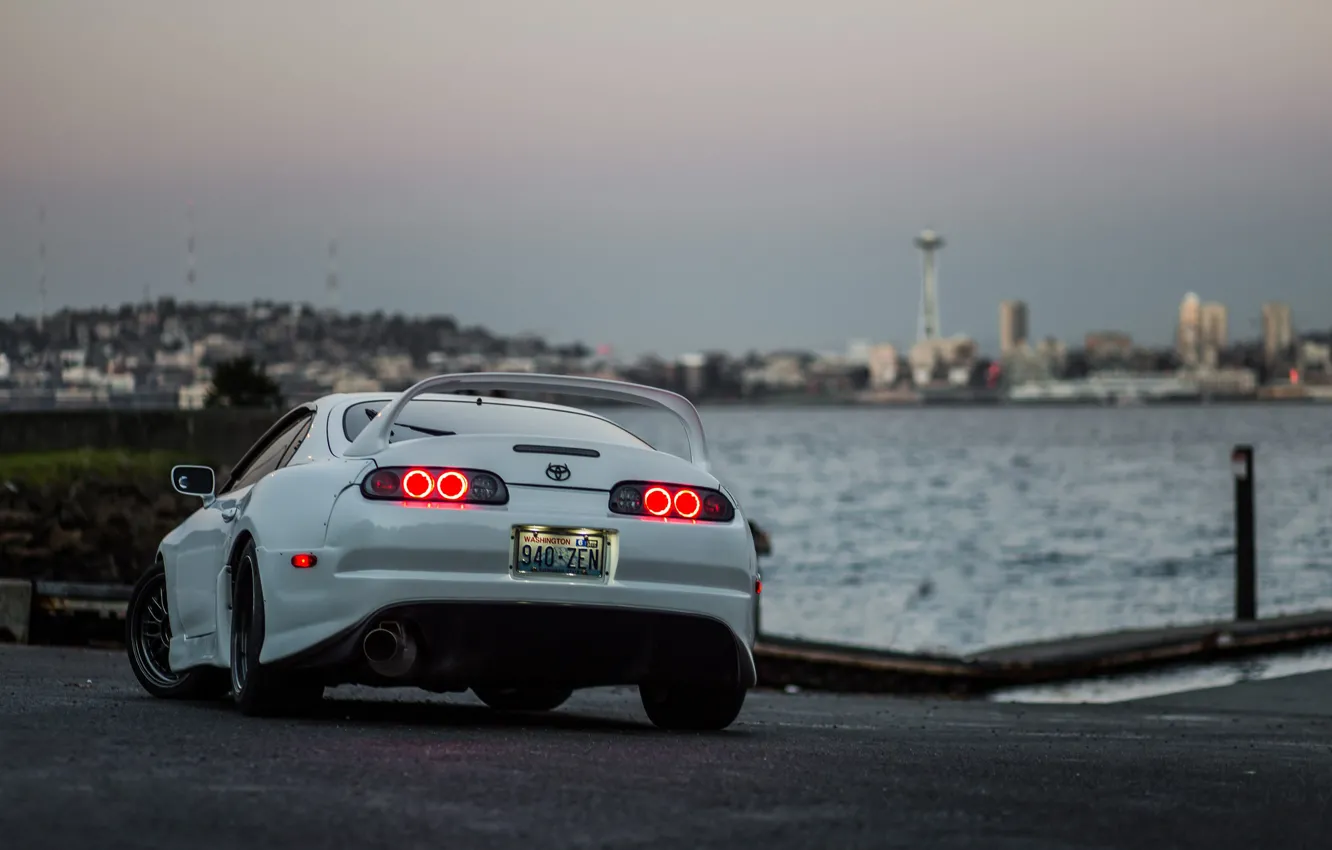 Photo wallpaper White, Toyota, Supra, 1993, Coupe, Toyota, Supra, A80