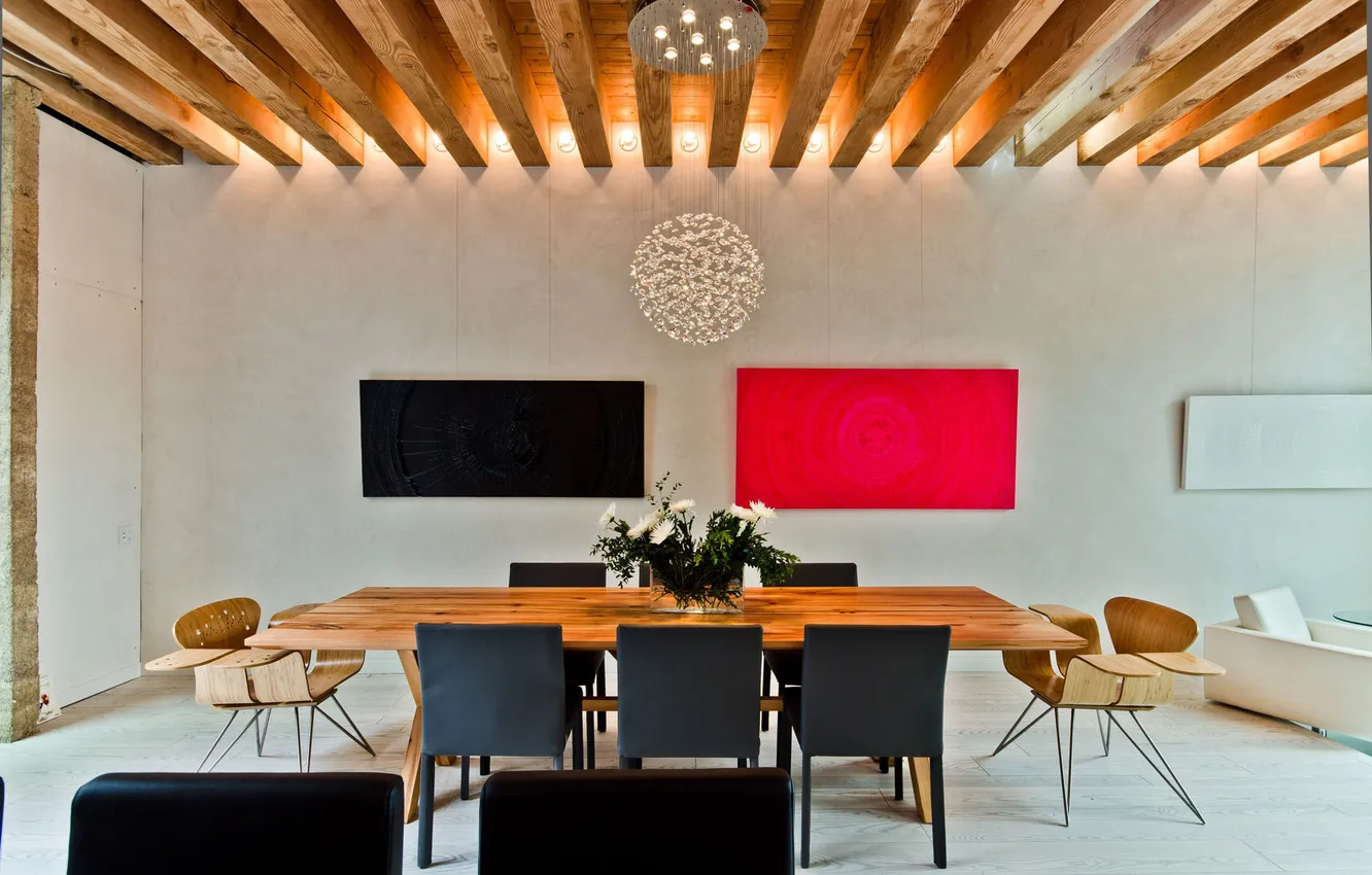 Photo wallpaper design, furniture, home, interior