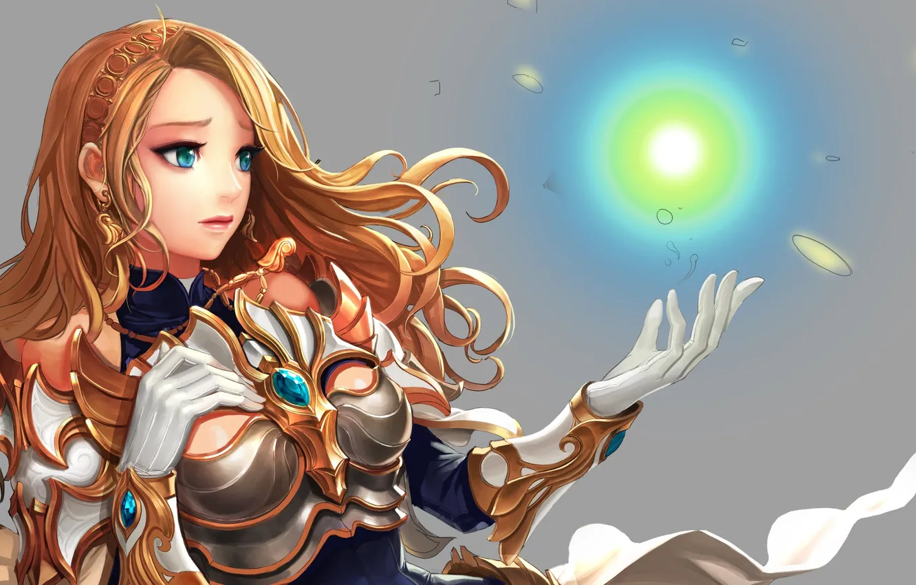 Photo wallpaper look, girl, magic, the game, art, League of Legends