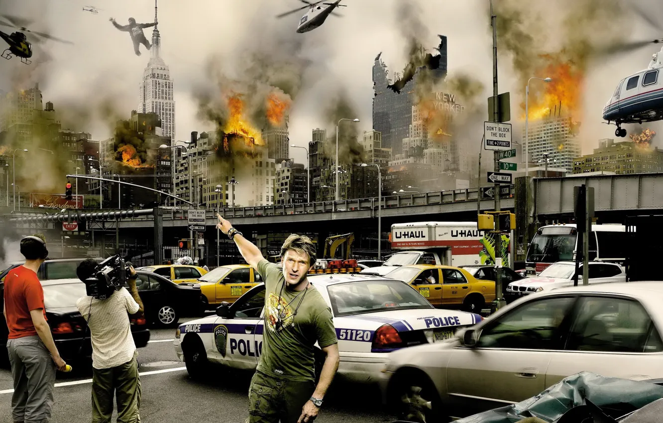 Photo wallpaper chaos, king Kong lives, press, journalist