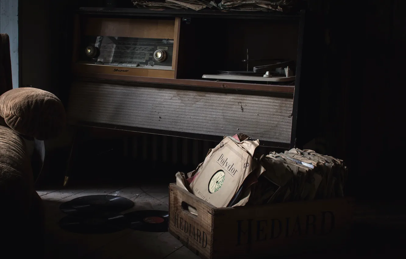 Photo wallpaper vinyl, record, Radiola