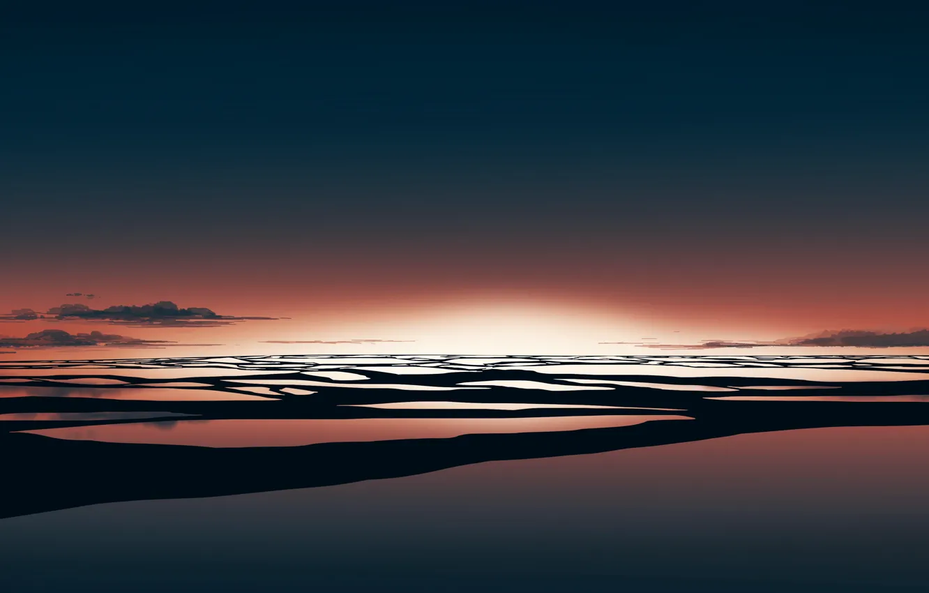 Photo wallpaper sunset, earth, the rift