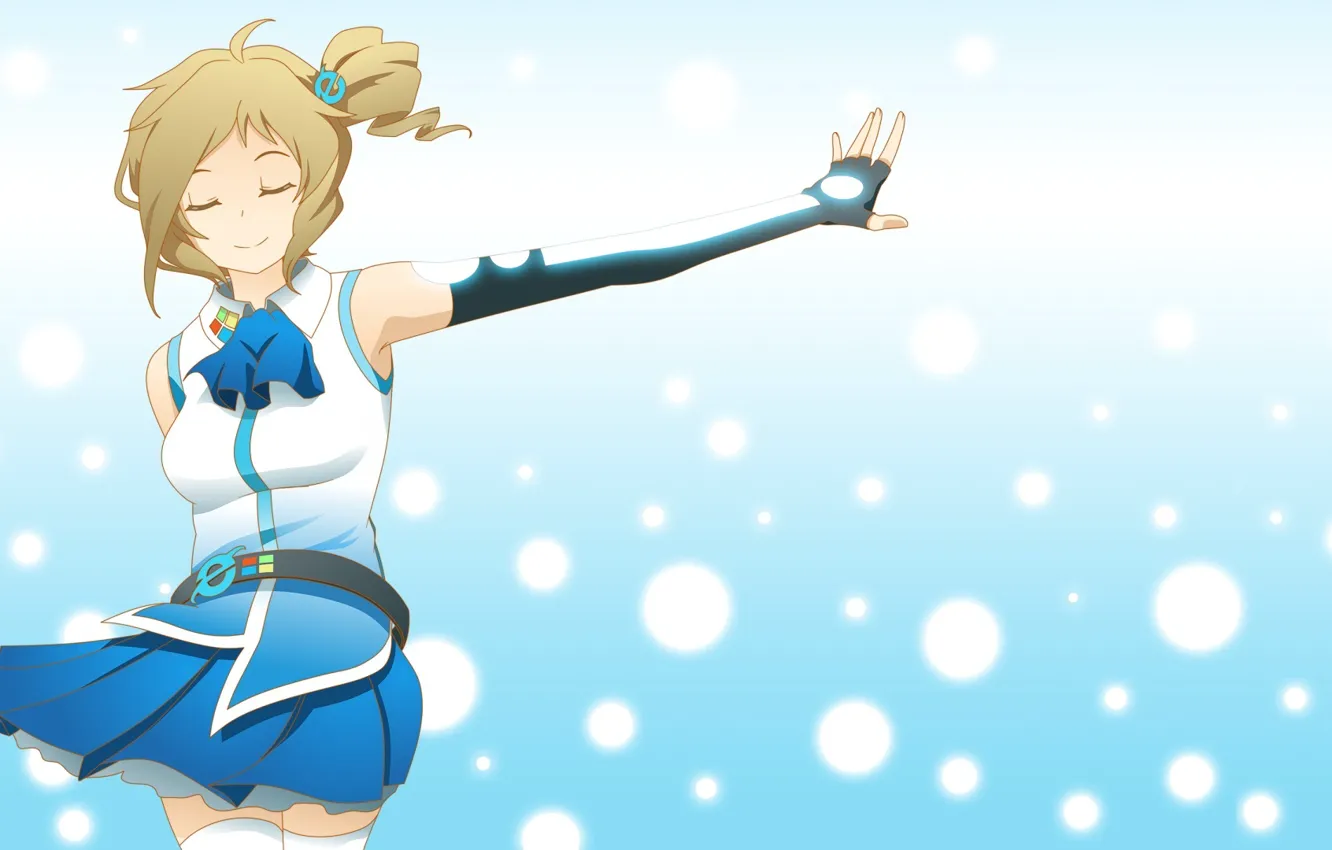 Photo wallpaper anime, artifacts microsoft skirt thighhighs, explorer jpeg, inori blonde, gloves internet, hair elbow, Aizawa