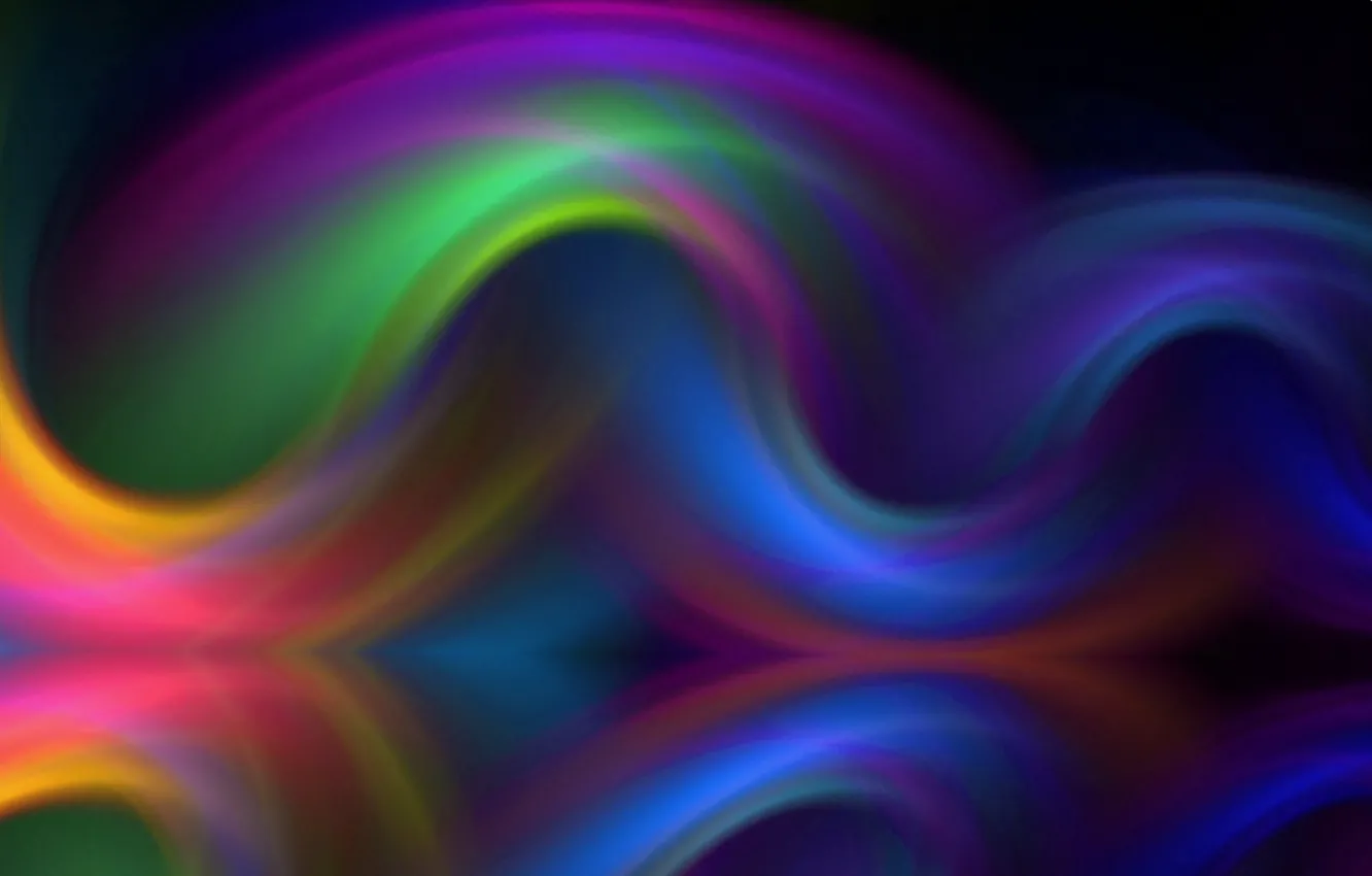 Photo wallpaper wave, line, pattern, color, gas, fractal