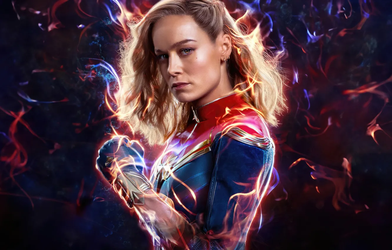 Photo wallpaper fiction, poster, Marvel, comic, Carol Danvers, Captain Marvel, Captain Marvel, Brie Larson