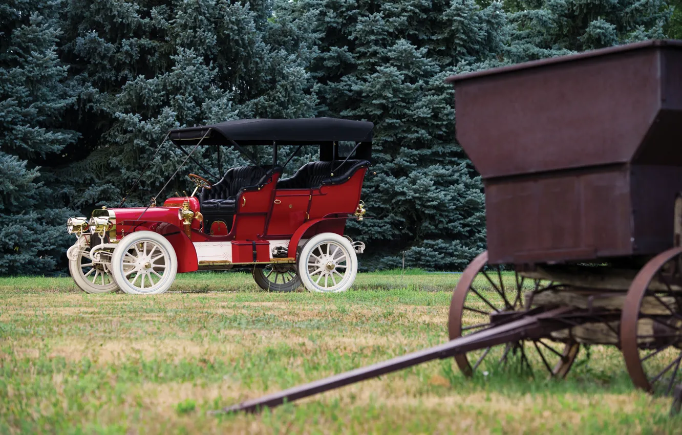 Photo wallpaper style, tree, classic, cart