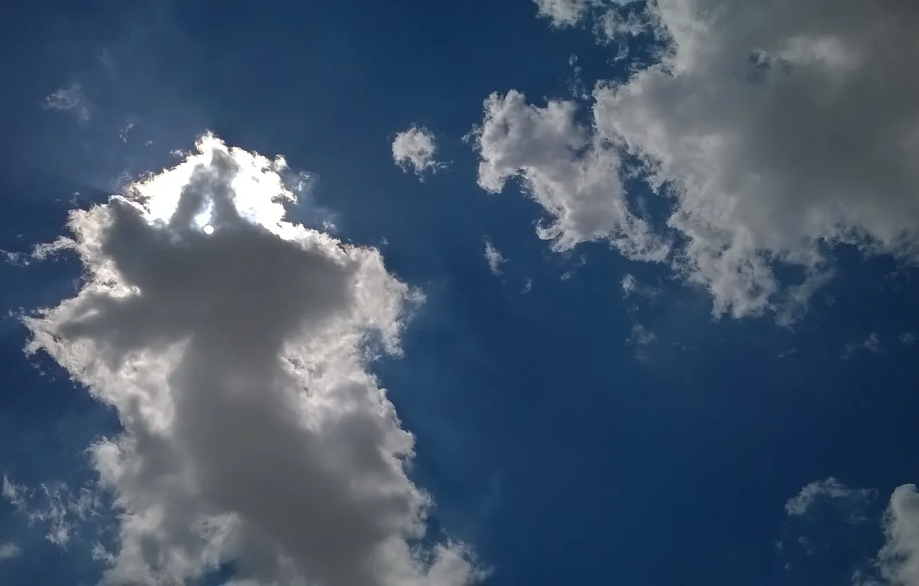 Photo wallpaper the sky, clouds, clouds, nature