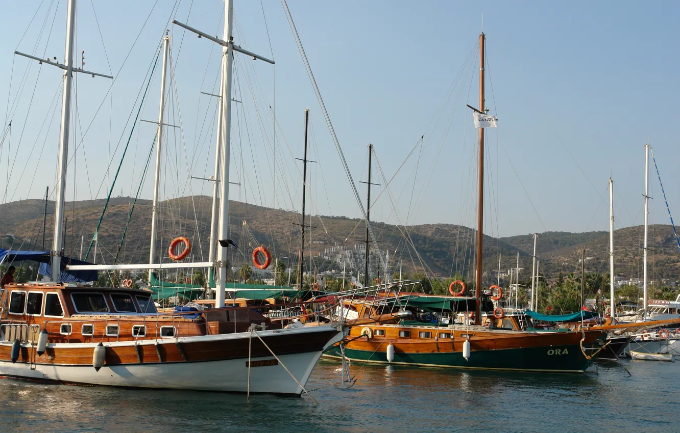 Photo wallpaper Wallpaper, yacht, photos