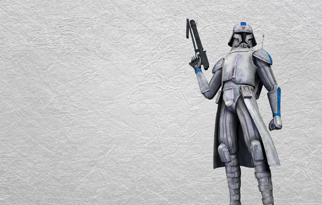 Photo wallpaper white background, star wars, star wars, gun, attack, Cold assault trooper