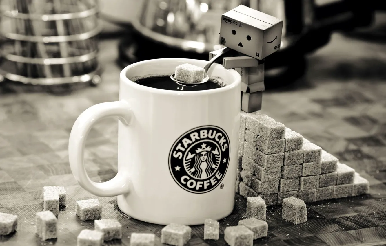 Photo wallpaper danbo, coffee, starbucks, Loves