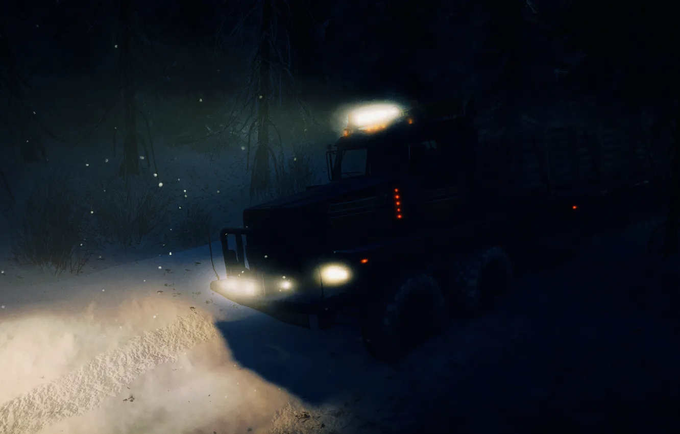 Photo wallpaper lights, HDR, Alaska, game, night, winter, snow, cold