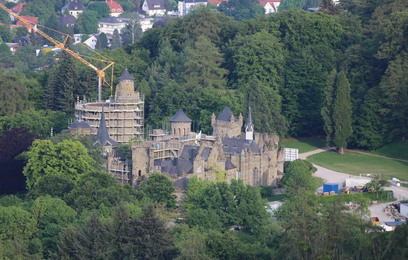 Photo wallpaper Kassel, Bergpark, Castle Levenburg