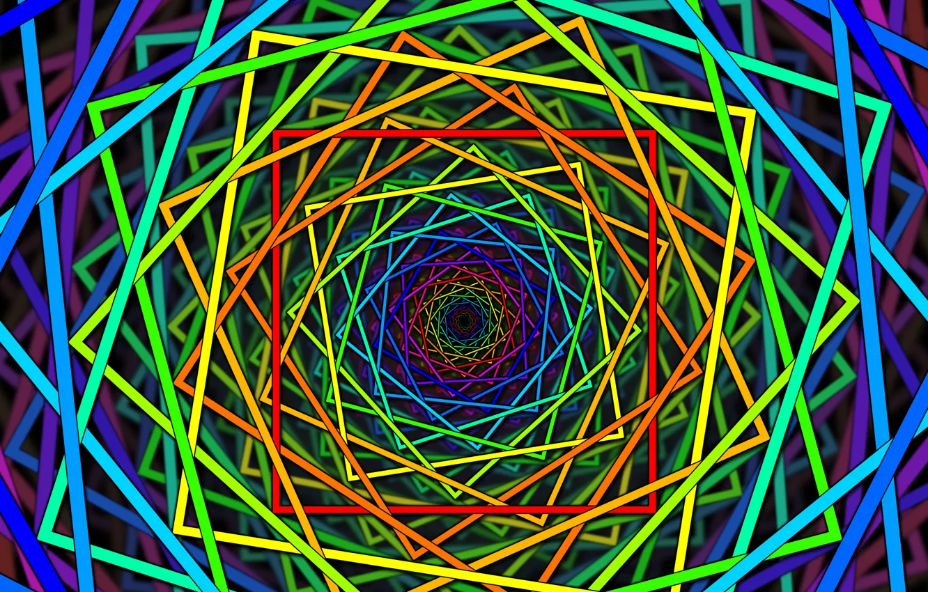 Photo wallpaper color, spiral, line, square, dimensions, side