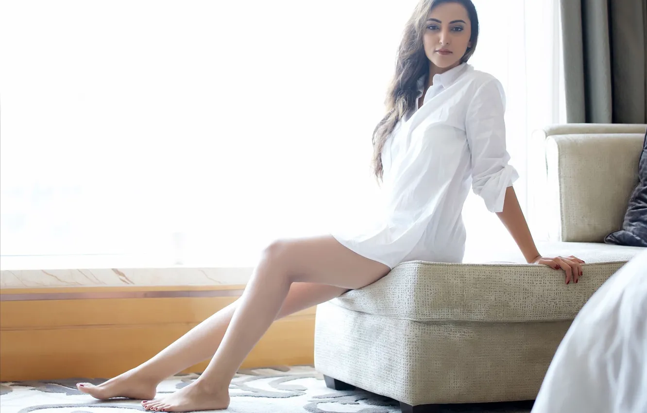 Photo wallpaper girl, hot, sexy, legs, eyes, smile, beautiful, figure