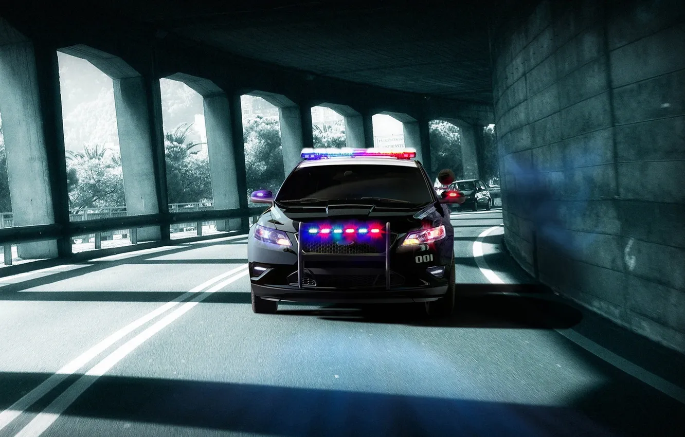 Photo wallpaper Ford, police, chase, the tunnel, Need for Speed, Hot Pursuit